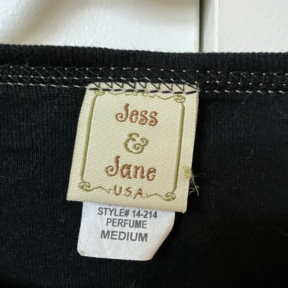 Y2K Jess & Jane Shirt Perfume Bottle Rhinestone Bejeweled AOP ¾ Sleeve T-shirt - Picture 2 of 5